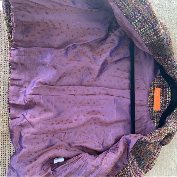 Cynthia Steffe Boucle Wool Mix Tweed Brown Jacket - Picture 6 of 7